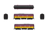 EMD F7B - Standard DC - Stealth -- Aberdeen, Carolina & Western ACWR #276 (magenta, yellow)-2