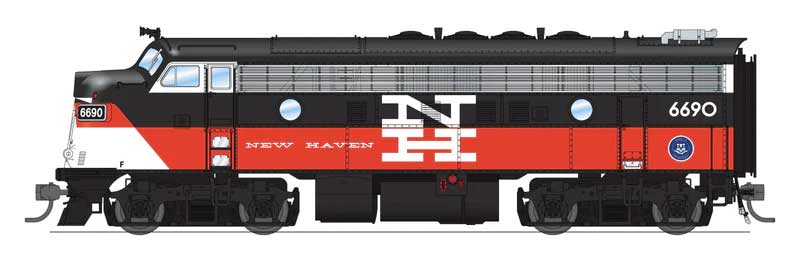 EMD F7A - Standard DC - Stealth -- Connecticut Department of Transportation CDOT #6691 (NH McGinnis, red, black-1