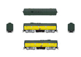 EMD F7 A-Unpowered B Set - Sound and DCC - Paragon4(TM) -- Chicago & North Western #400, 410 (executive Scheme, yellow, green, silver)-4