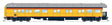 Heavyweight Business Car Observation - Ready to Run -- Chessie Steam Special #18 (yellow, blue, vermillion, silver)-1