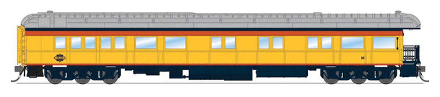 Heavyweight Business Car Observation - Ready to Run -- Chessie Steam Special #18 (yellow, blue, vermillion, silver)-1