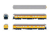 Heavyweight Business Car Observation - Ready to Run -- Chessie Steam Special #18 (yellow, blue, vermillion, silver)-2