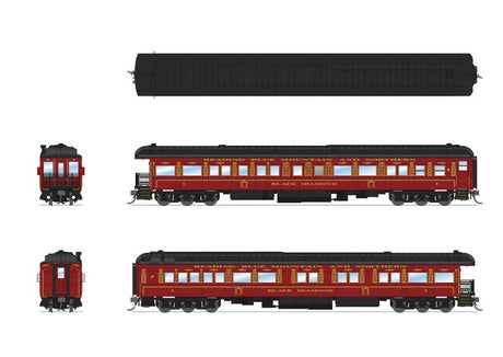Heavyweight Business Car Observation - Ready to Run -- Reading, Blue Mountain & Northern #1 Black Diamond (Tuscan, black)-2