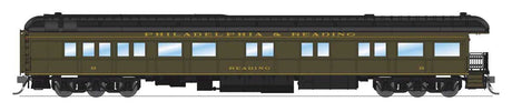 Heavyweight Business Car Observation - Ready to Run -- Philadelphia & Reading #10 (Pullman Green, gold, black)-1