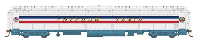 80' PRR P70 Coach - Ready to Run -- American Freedom Train (1947 Scheme, white, red, blue, gold Freedom Train)-1