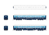 80' PRR P70 Coach - Ready to Run -- Christmas (blue, white)-2