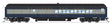 Heavyweight Coach-Baggage-Combine - Ready to Run -- Baltimore & Ohio #1438 (blue, gray, black)-1