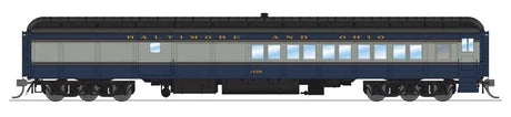 Heavyweight Coach-Baggage-Combine - Ready to Run -- Baltimore & Ohio #1438 (blue, gray, black)-1