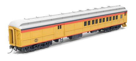 Heavyweight Coach-Baggage-Combine - Ready to Run -- Chessie Steam Special #2 (yellow, blue, vermillion, silver)