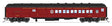 Heavyweight Coach-Baggage-Combine - Ready to Run -- Reading, Blue Mountain & Northern #1254 (Tuscan, black)-1