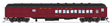 Heavyweight Coach-Baggage-Combine - Ready to Run -- Soo Line #365 (maroon, black)-1