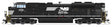 EMD SD70ACe - Standard DC - Stealth Series -- Norfolk Southern #1063 (black, white, Horse Head Logo)-1