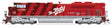EMD SD70ACe - Standard DC - Stealth Series -- Union Pacific #1988 (Missouri-Kansas-Texas Heritage, red, silver)-1