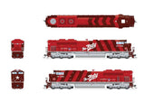 EMD SD70ACe - Standard DC - Stealth Series -- Union Pacific #1988 (Missouri-Kansas-Texas Heritage, red, silver)-2