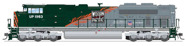 EMD SD70ACe - Sound, DCC and Smoke - Paragon4(TM) -- Union Pacific #1983 (Western Pacific Heritage, green, silver)-1