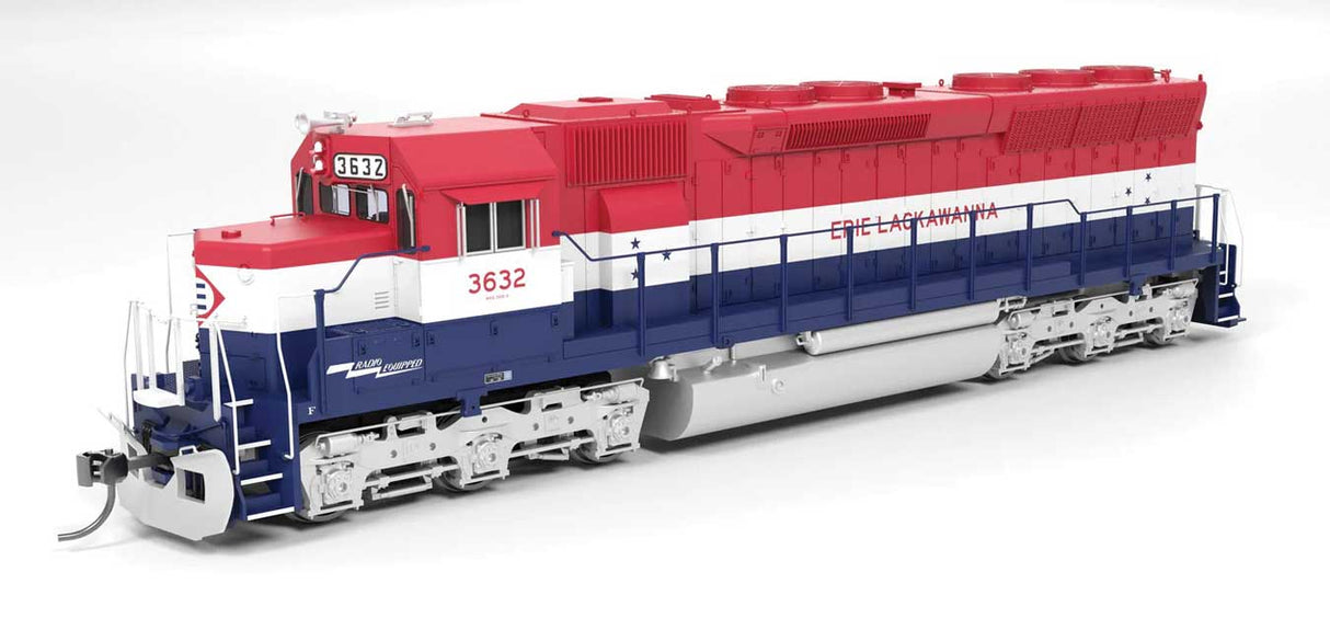 EMD SD45 - Sound and DCC - Paragon4(TM) -- Erie Lackawanna #3632 (Bicentennial, red, white, blue)-1