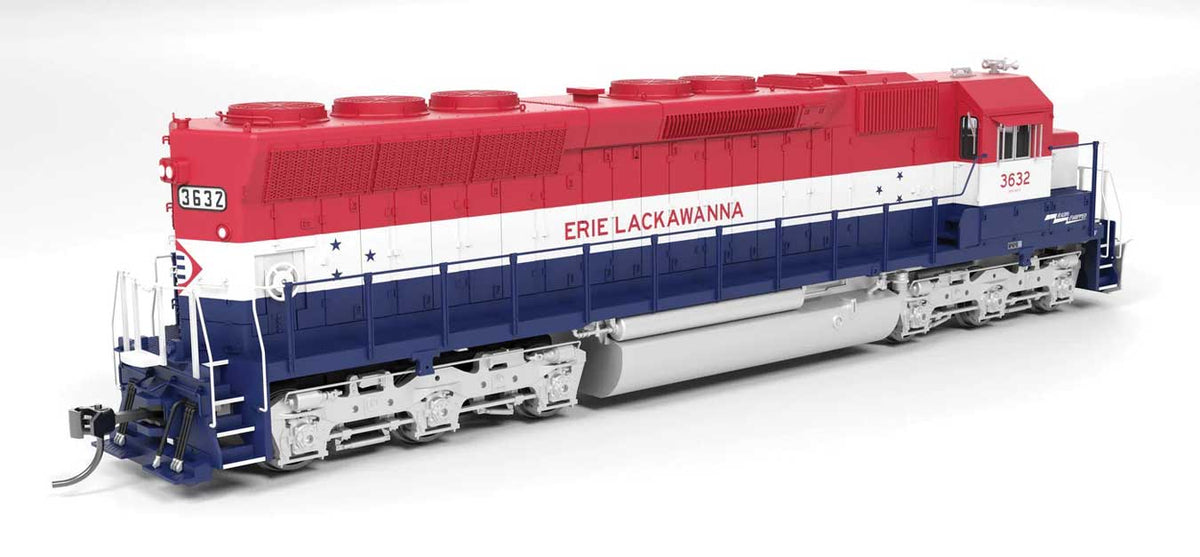 EMD SD45 - Sound and DCC - Paragon4(TM) -- Erie Lackawanna #3632 (Bicentennial, red, white, blue)-2