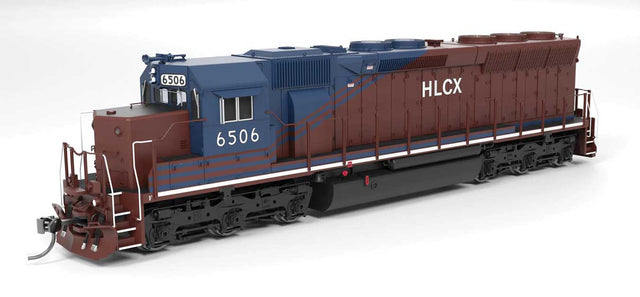EMD SD45 - Sound and DCC - Paragon4(TM) -- Helm Leasing HLCX #6506 (maroon, blue)-1