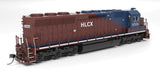 EMD SD45 - Standard DC - Paragon4(TM) -- Helm Leasing HLCX #6513 (maroon, blue)-2