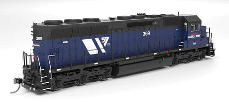 EMD SD45 - Standard DC - Paragon4(TM) -- Montana Rail Link #369 (blue, black, white, red, W Logo)-2