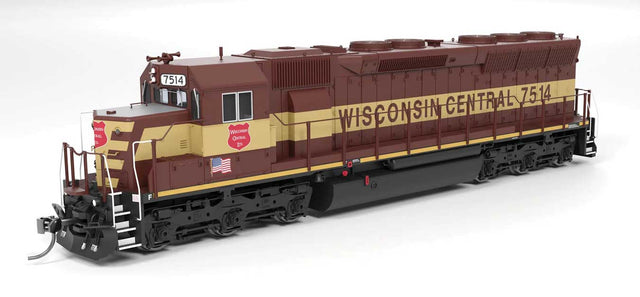 EMD SD45 - Standard DC - Paragon4(TM) -- Wisconsin Central #7514 (maroon, gold)-1