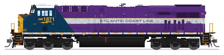 GE ES44AC GEVO - Standard DC - Stealth -- CSX #1871 (Atlantic Coast Line Heritage, blue, purple, silver, yellow)-1