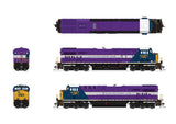 GE ES44AC GEVO - Standard DC - Stealth -- CSX #1871 (Atlantic Coast Line Heritage, blue, purple, silver, yellow)-2