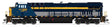 GE ES44AC GEVO - Standard DC - Stealth -- CSX #1869 (Chesapeake & Ohio Heritage, blue, gray, yellow)-1