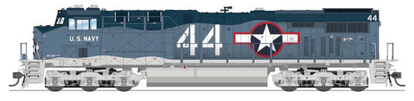 GE ES44AC GEVO - Sound and DCC - Paragon4(TM) -- US Navy #44 (Fantasy Scheme, gray, green, silver)-1