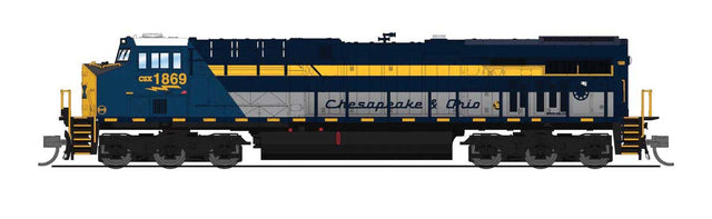 GE ES44AC GEVO - Sound and DCC - Paragon4(TM) -- CSX #1869 (Chesapeake & Ohio Heritage, blue, gray, yellow)-1