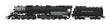 UP Class CSA-2 Post-1947 Early 4-6-6-4 Challenger - Standard DC - Stealth -- Union Pacific #3822 (Cast Cylinder Front Engine, black, graphite)