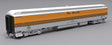 Heavyweight Railroad Instruction - Exhibit Car - Ready to Run -- Denver & Rio Grande Western #X-200 (4 Stripe, Aspen Gold, silver, black)