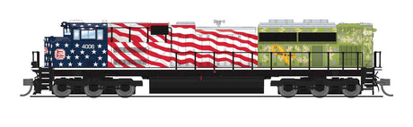 EMD SD70ACe - Standard DC - Stealth -- Kansas City Southern #4006 (Veterans Commemorative Scheme)