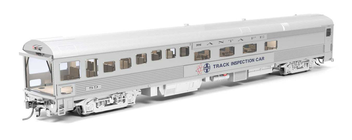 Theater Track Inspection Car - Ready to Run -- Santa Fe #89 (1975-1982, stainless)