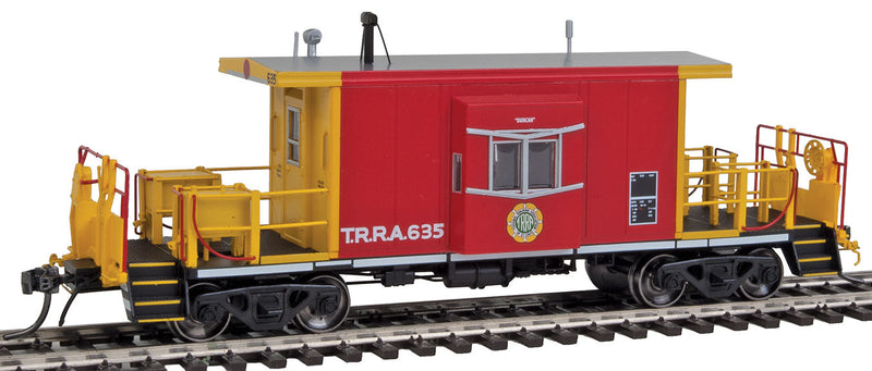 Short Body Bay Window Caboose - Ready to Run -- Terminal Railroad Association of St. Louis #635 Duncan (red, yellow)