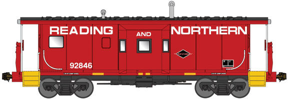 International Car Bay Window Caboose Phase 1 - Ready to Run -- Reading & Northern 92846 (red, yellow, black)-1