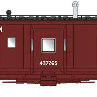 International Car Bay Window Caboose Phase 2 - Ready to Run -- Canadian Pacific 437265 (As-Delivered, Boxcar Red, black)