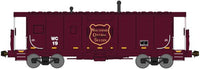 International Car Bay Window Caboose Phase 2 - Ready to Run -- Wisconsin Central shoving platform 19 (maroon, yellow, Painted-Over Windows)