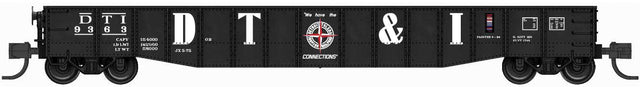 52'6" 15-Panel Mill Gondola - Lightly Dented Sides - Ready to Run -- Detroit Toledo & Ironton #9326 (black, white, Large DT&I, Compass Logo)