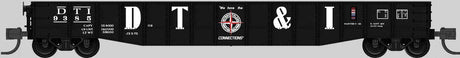 52'6" 15-Panel Mill Gondola - Medium Dented Sides - Ready to Run -- Detroit Toledo & Ironton #9385 (black, white, Large DT&I, Compass Logo)