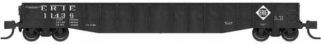 52'6" 15-Panel Mill Gondola - Lightly Dented Sides - Ready to Run -- Erie #11436 (black, white, Diamond Logo)