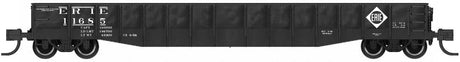 52'6" 15-Panel Mill Gondola - Medium Dented Sides - Ready to Run -- Erie #11685 (black, white, Diamond Logo)