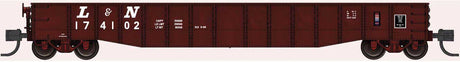 52'6" 15-Panel Mill Gondola - Lightly Dented Sides - Ready to Run -- Louisville & Nashville #174102 (Boxcar Red, white)