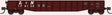 52'6" 15-Panel Mill Gondola - Medium Dented Sides - Ready to Run -- Louisville & Nashville #174130 (Boxcar Red, white)