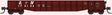 52'6" 15-Panel Mill Gondola - Heavily Dented Sides - Ready to Run -- Louisville & Nashville #174104 (Boxcar Red, white)
