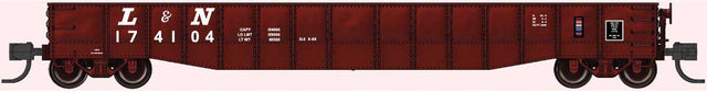 52'6" 15-Panel Mill Gondola - Heavily Dented Sides - Ready to Run -- Louisville & Nashville #174104 (Boxcar Red, white)
