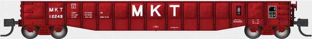 52'6" 15-Panel Mill Gondola - Heavily Dented Sides - Ready to Run -- Missouri-Kansas-Texas #12398 (red, white, Large MKT)