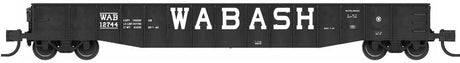 52'6" 15-Panel Mill Gondola - Lightly Dented Sides - Ready to Run -- Wabash # 12706 (black, white)