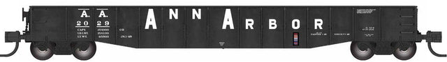52'6" 15-Panel Mill Gondola - Lightly Dented Sides - Ready to Run -- Ann Arbor #2029 (black, white, Large Lettering)