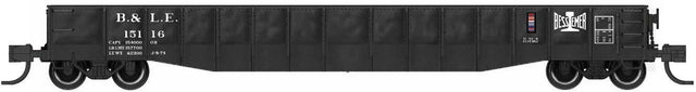 52'6" 15-Panel Mill Gondola - Medium Dented Sides - Ready to Run -- Bessemer & Lake Erie #15179 (black)